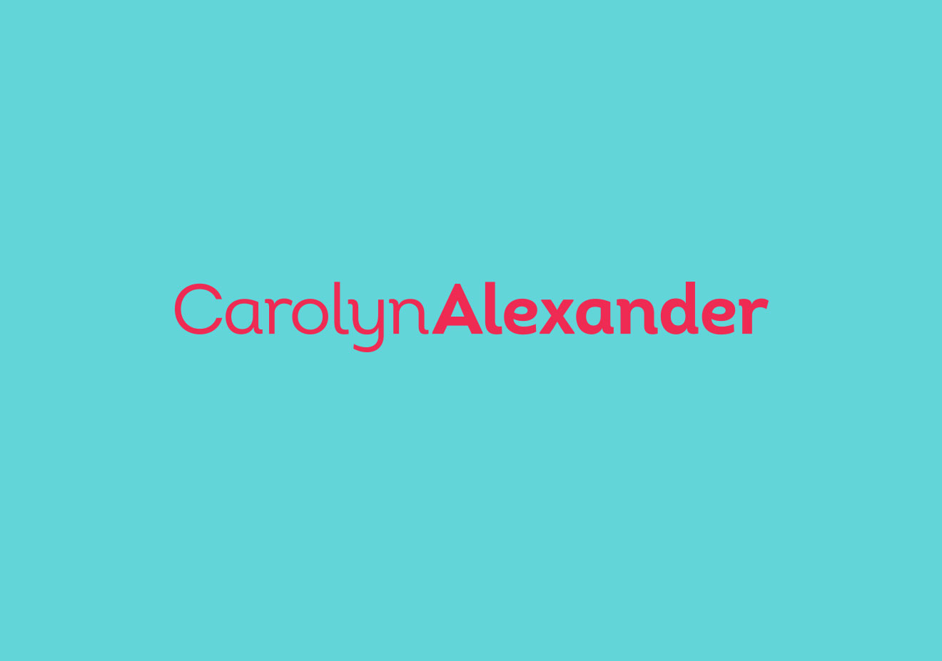 Carolyn Alexander branding logo design blue