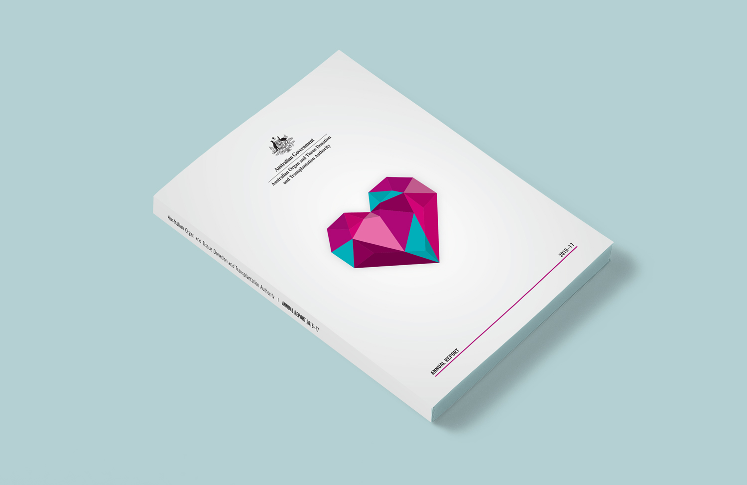 Organ & Tissue Association Annual Report cover design layout