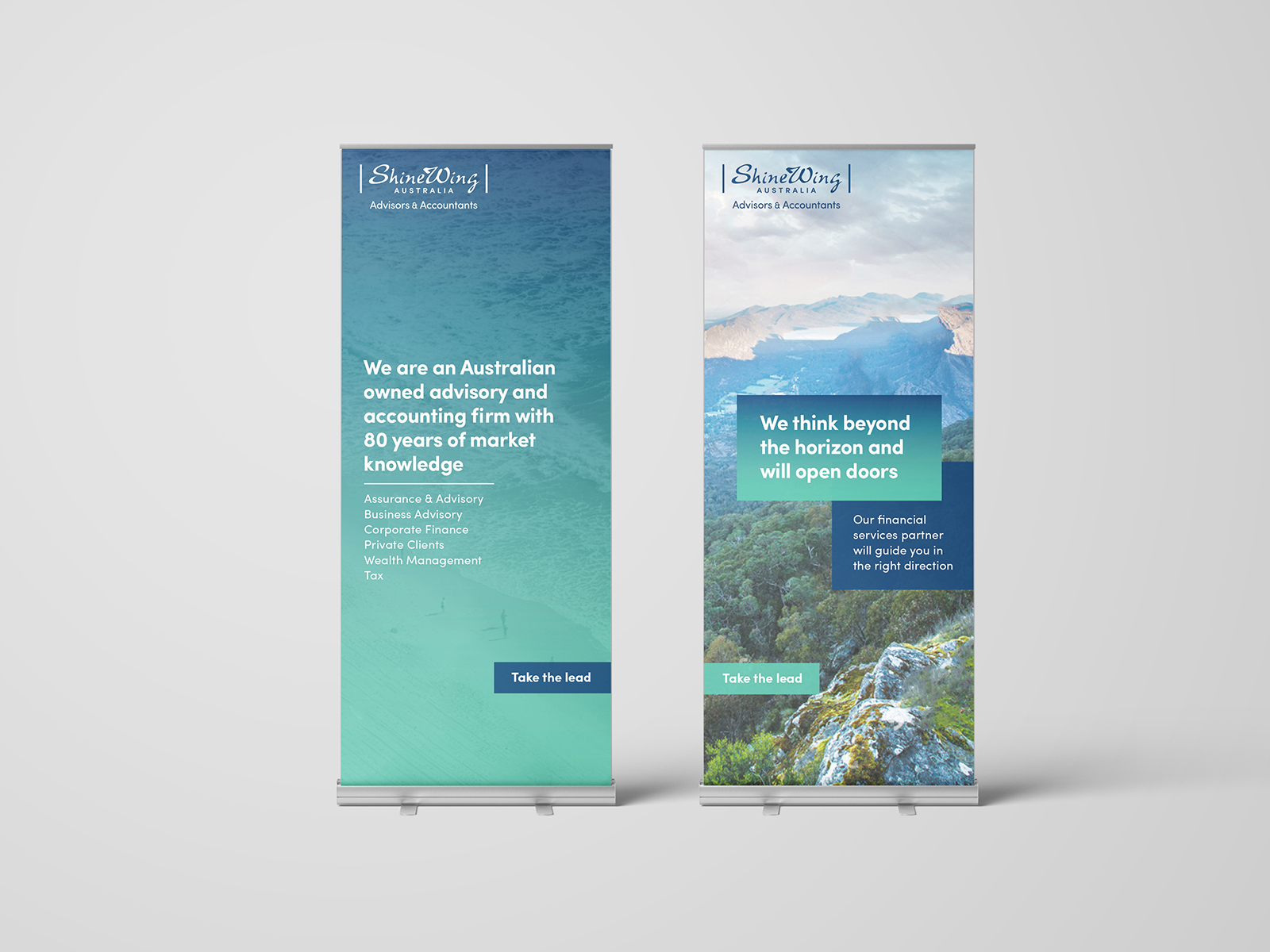 Shinewing branding roll up banner design