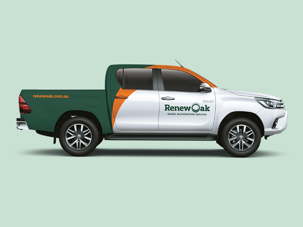 Renew Oak Ute vehicle branding design